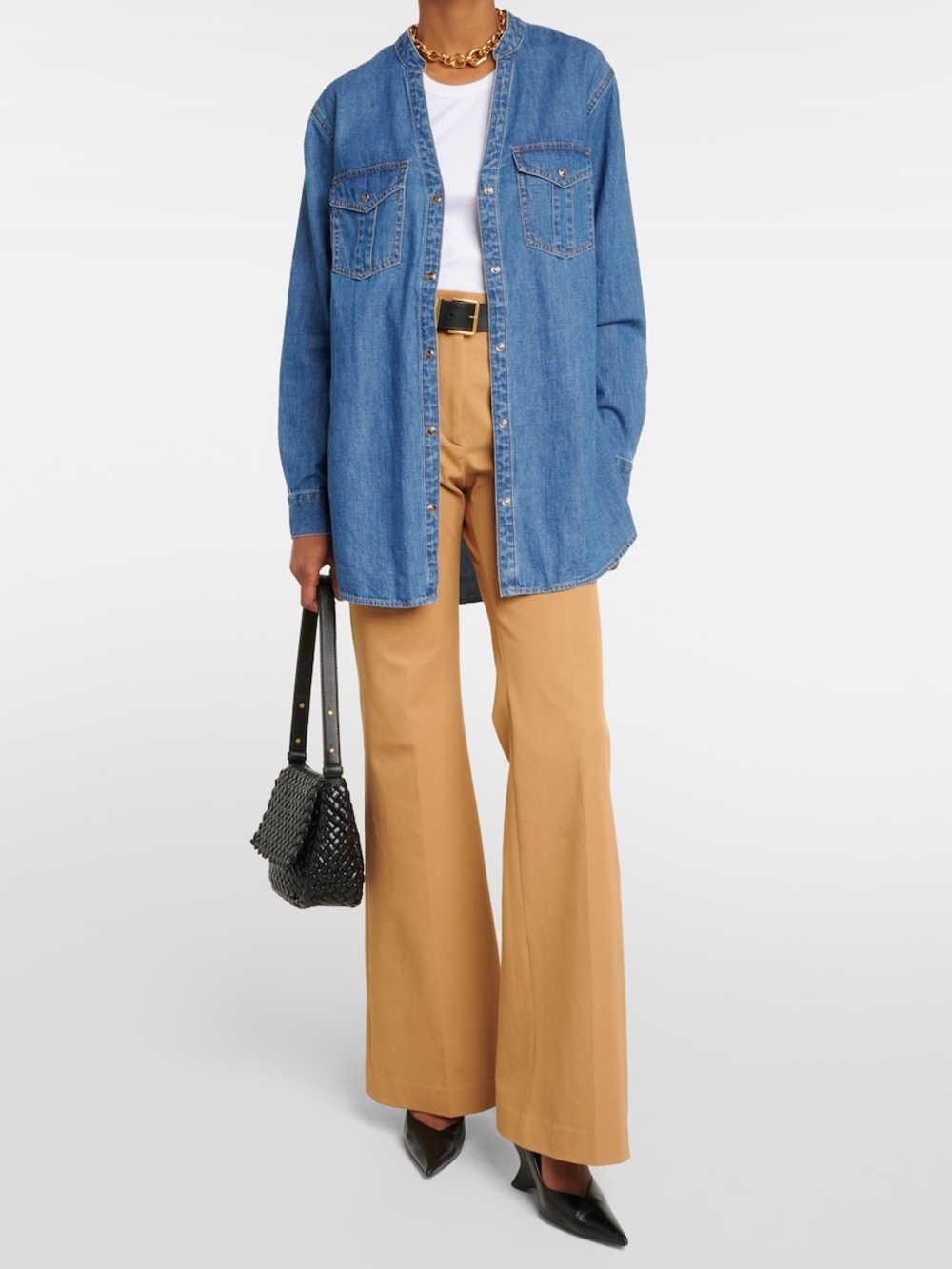 Veronica Beard Emira Denim Button Front Shirt Size Small NWT , Cornflower $278